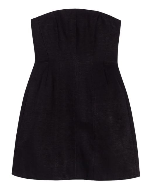Maje Black Strapless Mini Dress