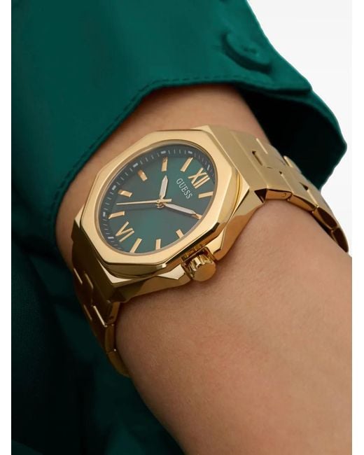 Guess Metallic Stainless Steel 34Mm Watch