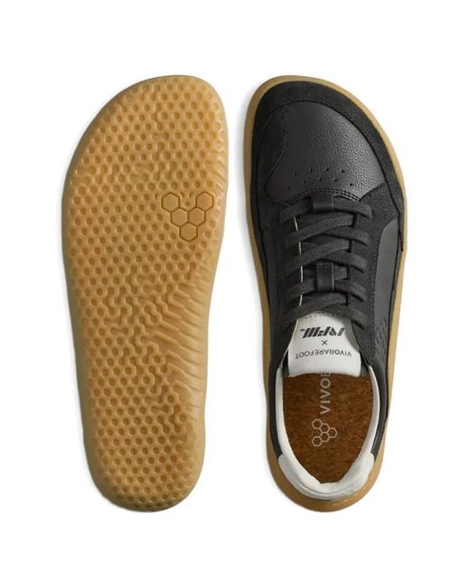 Vivobarefoot Black Gobi Ii Pebbled-Leather Sneakers for men
