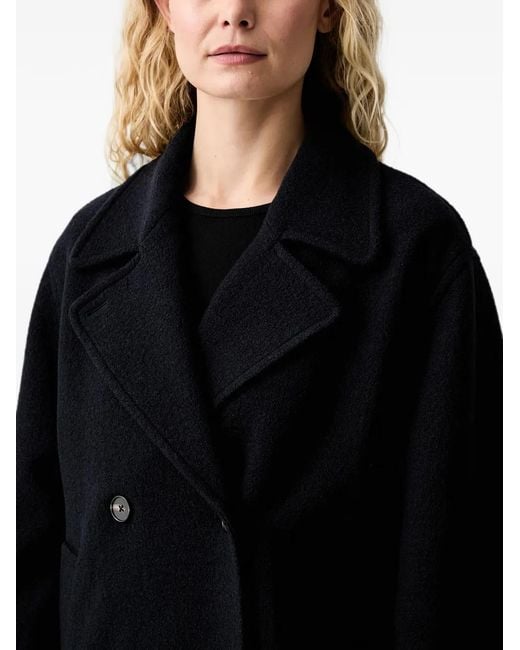Marc O' Polo Black Double-Breasted Coat