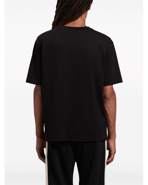 T-Shirt Con Stampa di Palm Angels in Black da Uomo
