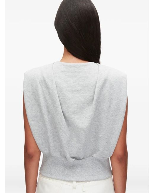 3.1 Phillip Lim Gray V-Neck Sleeveless Top