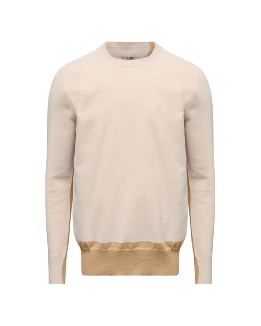 MM6 by Maison Margiela White Fused Knit Cotton Jumper for men
