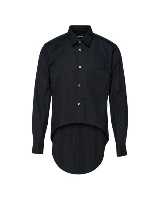 Comme des Garçons Blue High-Low Hem Cotton Shirt for men