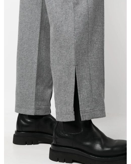 Rag & Bone Gray High-Waisted Straight-Leg Trousers