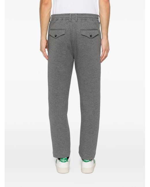 Officina 36 Gray Drawstring-Fastening Trousers for men