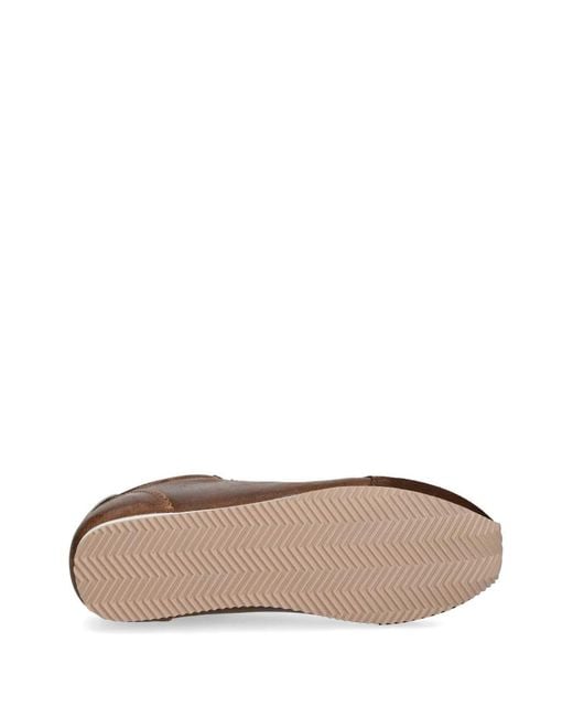 Kurt Geiger Brown Crystal-Embellished Eagle-Head Sneakers
