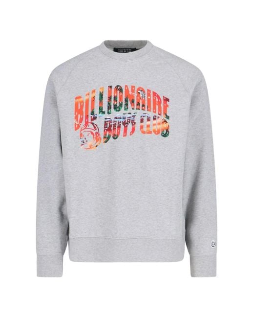 BBCICECREAM Gray Tropical Island Fill Arch Crew-Neck Sweatshirt for men