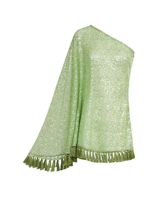 Taller Marmo Green Es Trenc One-Shoulder Dress