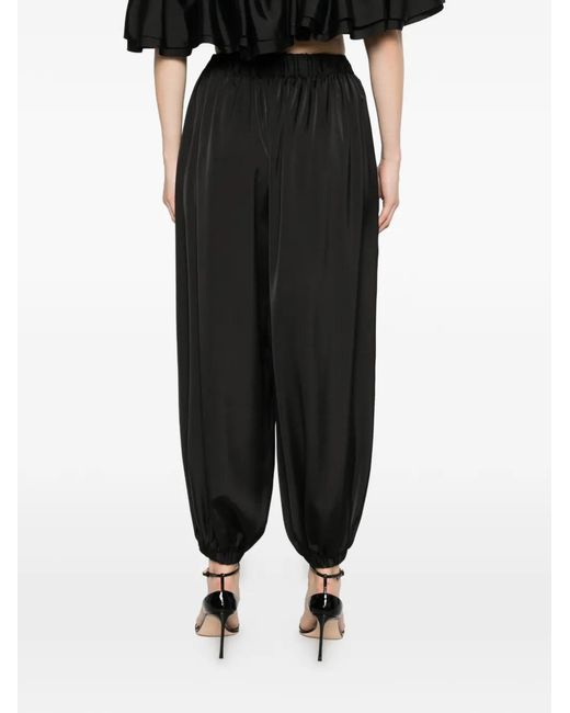 Parlor Black Elasticated-Cuff Trousers