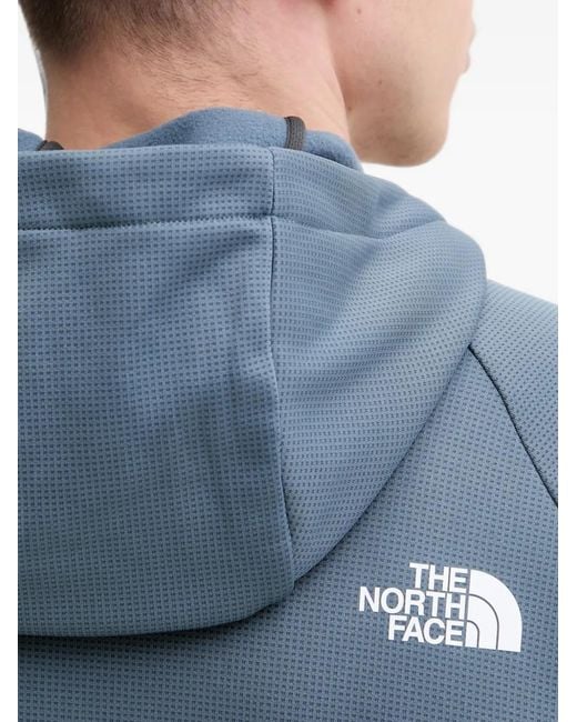The North Face Blue Logo-Print Raglan-Sleeve Hoodie for men