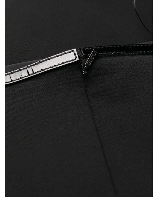 Robe mi-longue à ornements en cristal Gucci en coloris Black