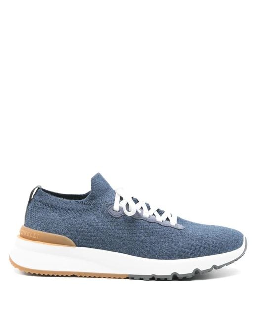 Zapatillas En Denim Brunello Cucinelli de hombre de color Blue