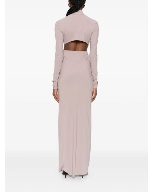Amazuìn Natural Cut-Out Maxi Dress