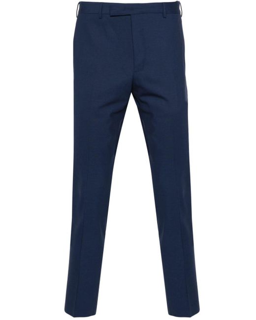 PT Torino Blue Pressed-crease Trousers for men