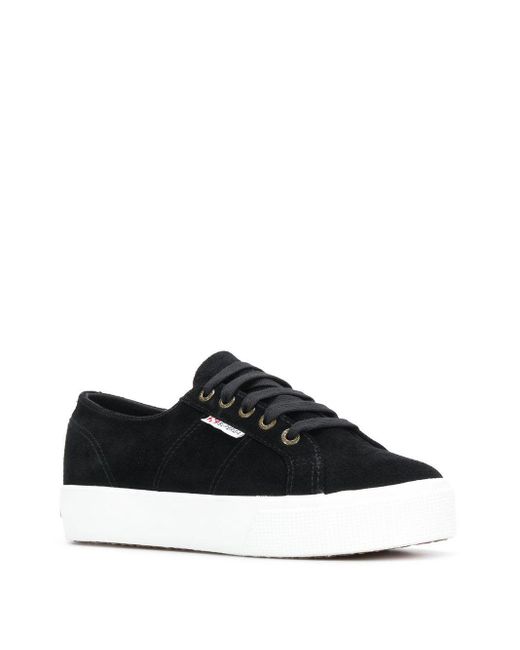 superga black platform