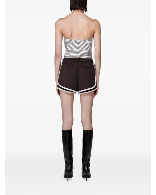 SRVC Studio Black Origami Contrast-Binding Shorts