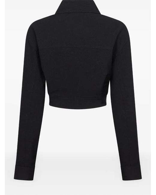 HELIOT EMIL Black Evenness Cropped Jacket