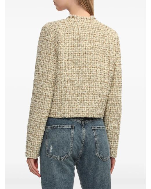 IRO Cropped Tweed Jack in het Natural