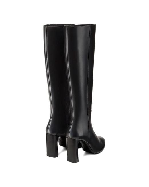 Stuart Weitzman Black Platform Zip Boots