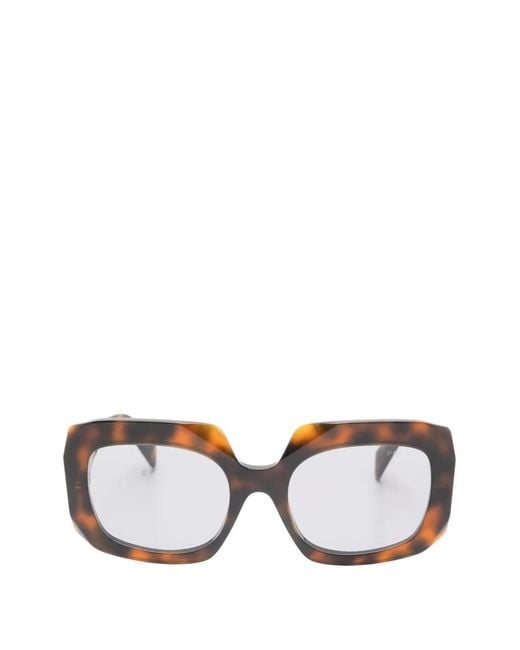Prada Brown Rectangle-Frame Sunglasses