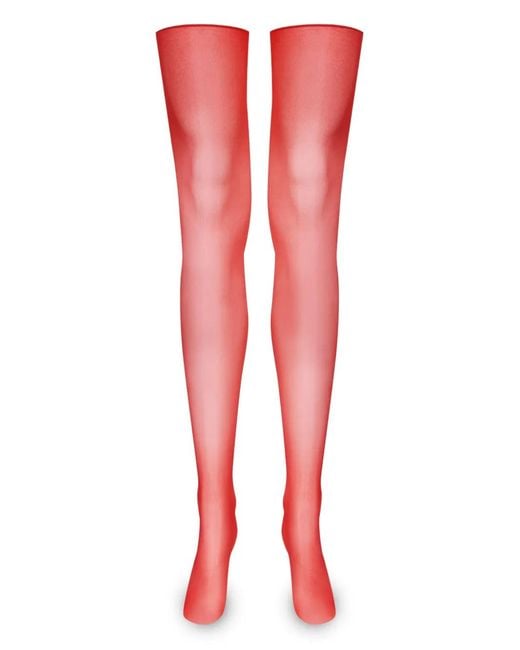 Maison Close Red Voile Stockings