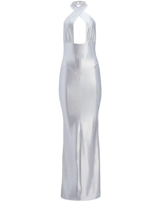 retroféte White Charity Crossover-strap Gown