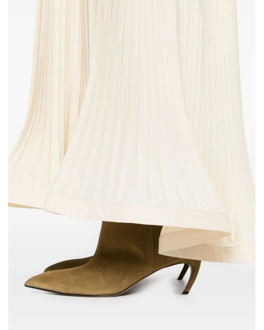 P.A.R.O.S.H. White Pleated Skirt