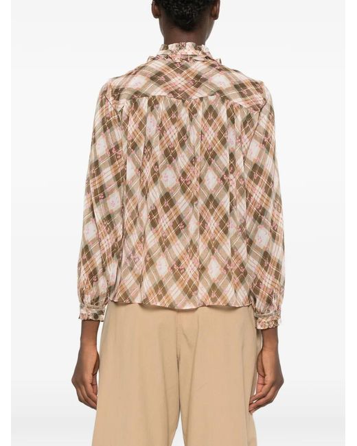 iBlues Natural Ruffled-Detail Blouse