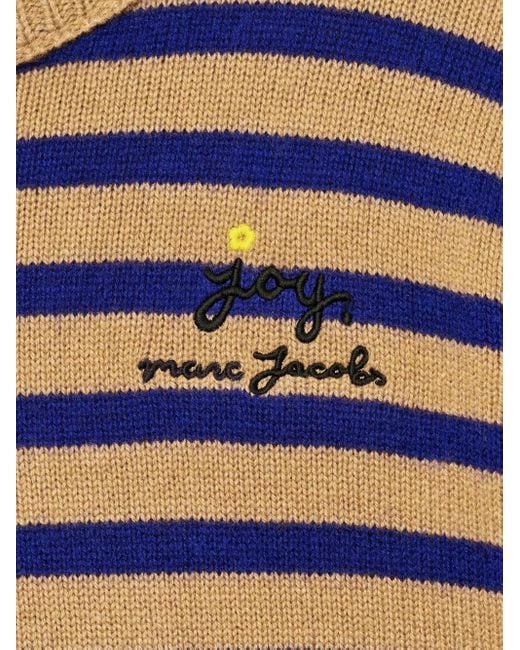 Marc Jacobs Brown Gestreifter Pullover mit Blumendetail