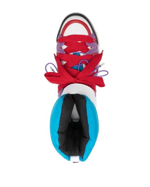 Khrisjoy Blue Puff Quilted High-Top Sneakers