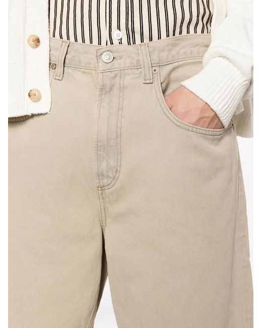 Agolde White Fusion Denim Shorts for men