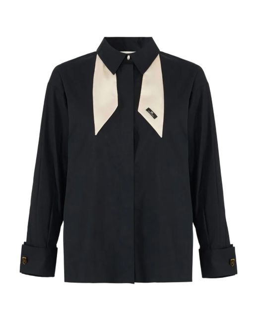 Elisabetta Franchi Poplin Shirt Black