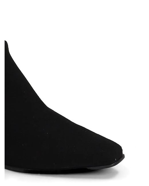 Julie Dee Black Pointed-Toe Suede Boots