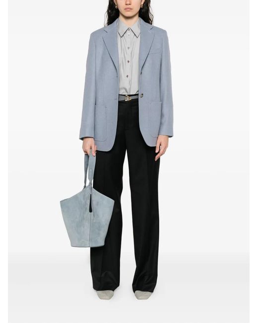 Max Mara Blue Single-Breasted Blazer