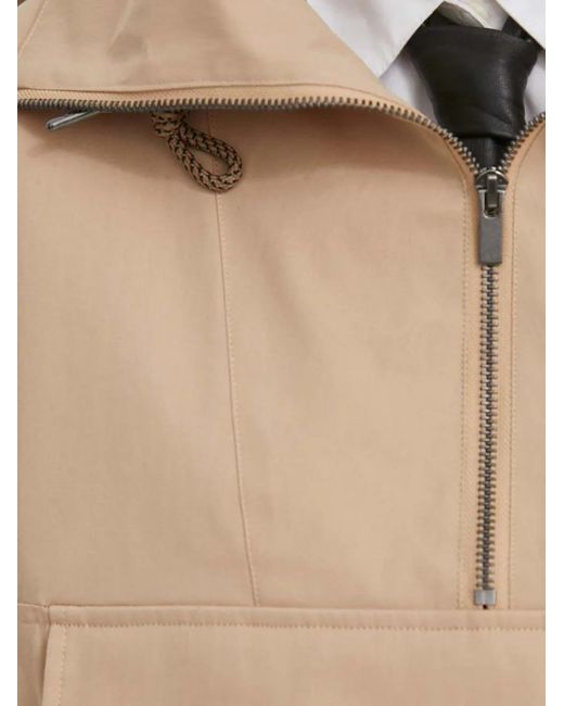 Ba&sh Natural Hooded Half-Zip Jacket