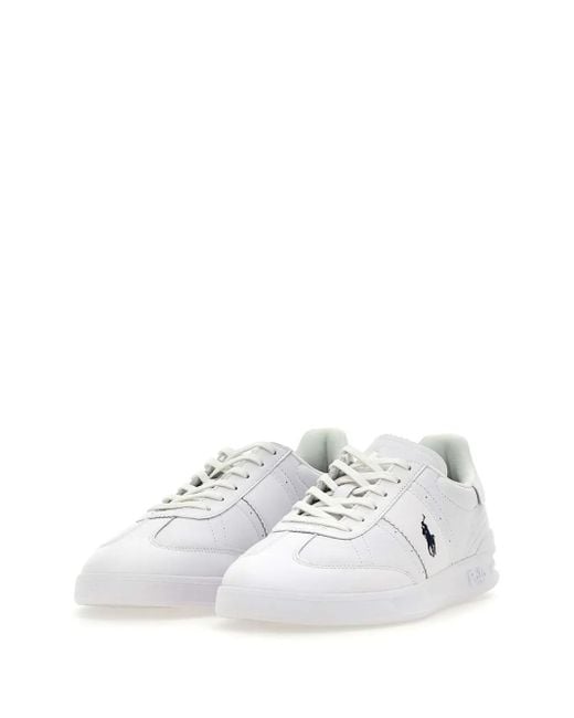 Polo Ralph Lauren White Heritage Aera Sneakers for men