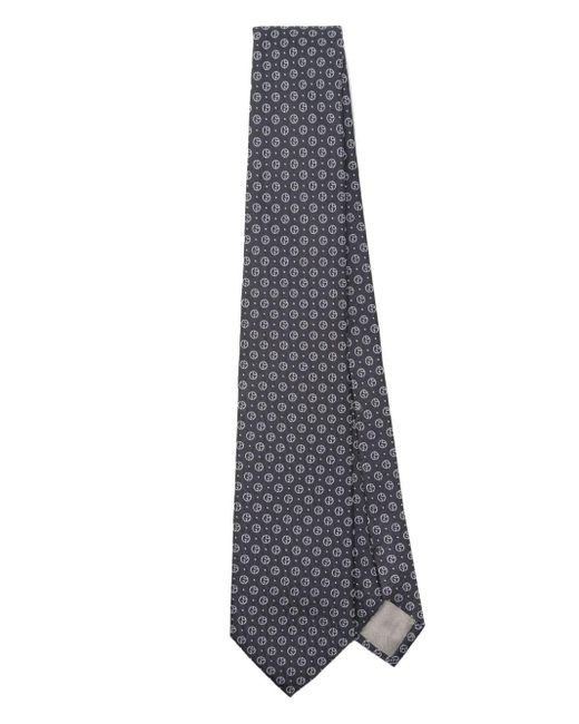 Cravatta con ricamo di Giorgio Armani in Blue da Uomo