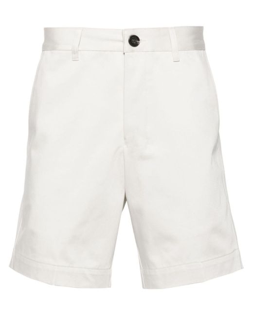 AMI White Ami De Coeur-plaque Chino Shorts for men