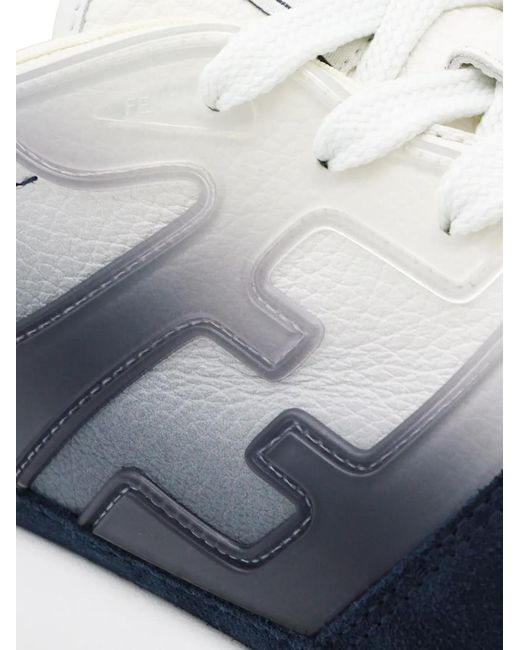 Fendi Blue Match Sneakers for men