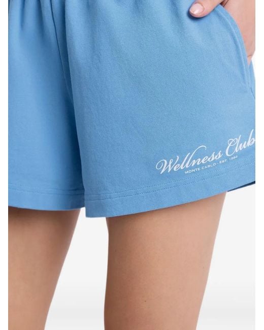 Sporty & Rich Blue Wellness Club Disco Shorts