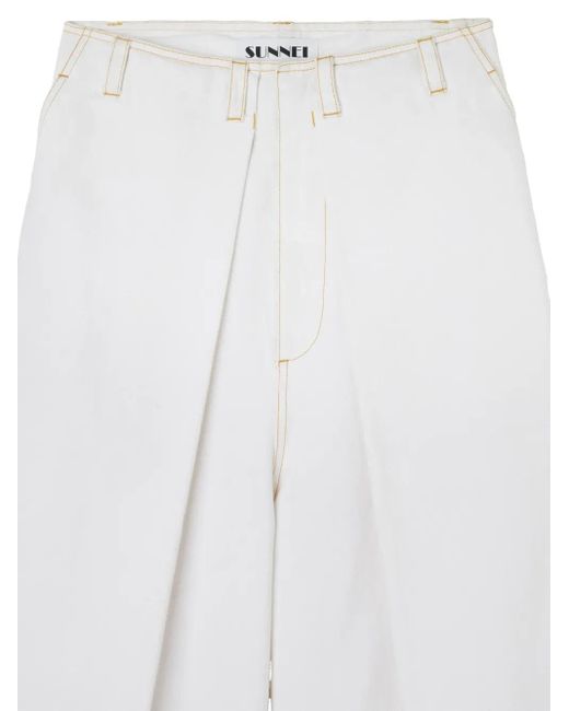 Sunnei White Cholo Shorts