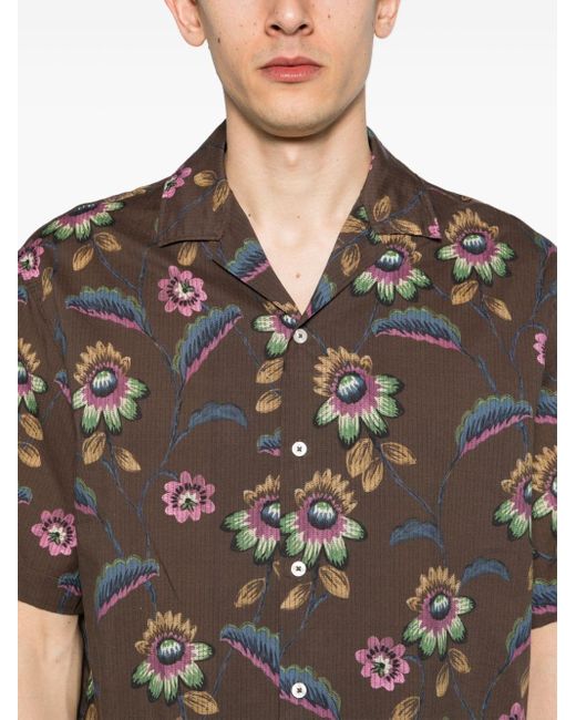 Camisa Bart con estampado floral Altea de hombre de color Black