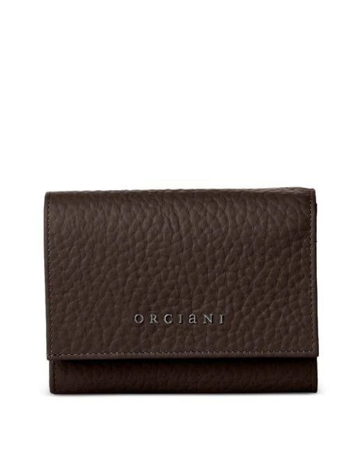 Orciani Brown Small Logo-Appliqué Wallet