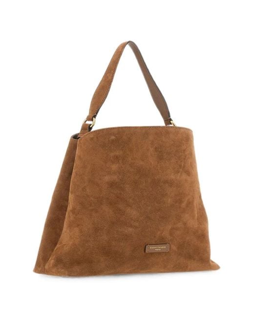 Gianni Chiarini Brown Fiona Suede Tote Bag