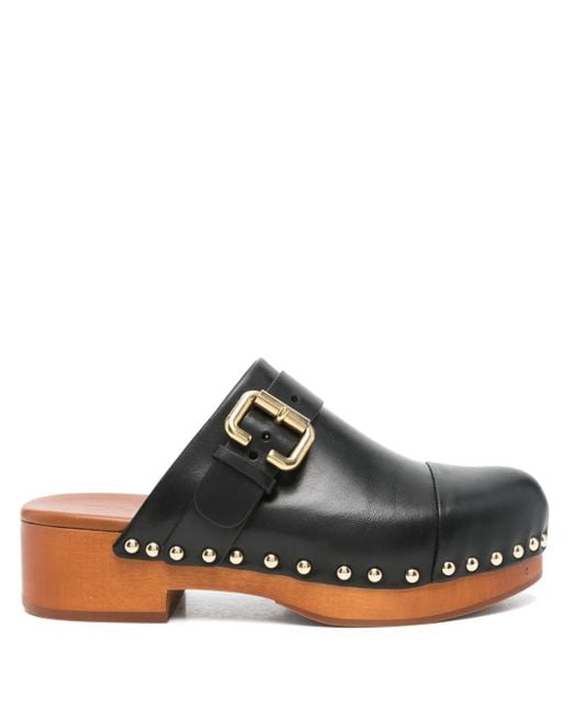 Chloé Multicolor Jeannette Leather Clogs