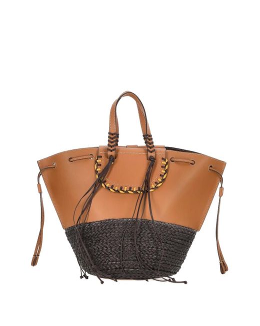 CUBA LAB Brown Leather Tote Bag