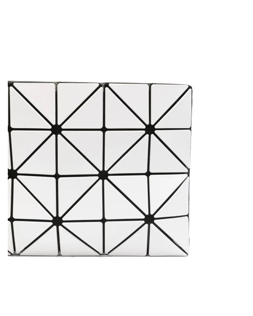 Issey Miyake White Clutch Mit Geometrischem Muster