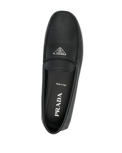 Prada Loafer mit Triangel-Logo in Black für Herren