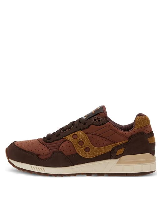 Saucony Brown Shadow 5000 Perforated Panelled Sneakers for men